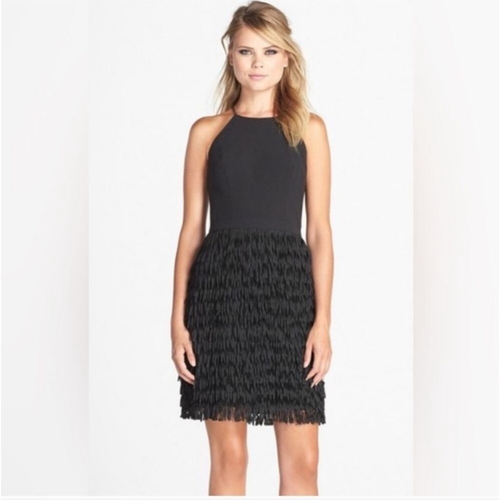 Chic Black Halter Mini Dress